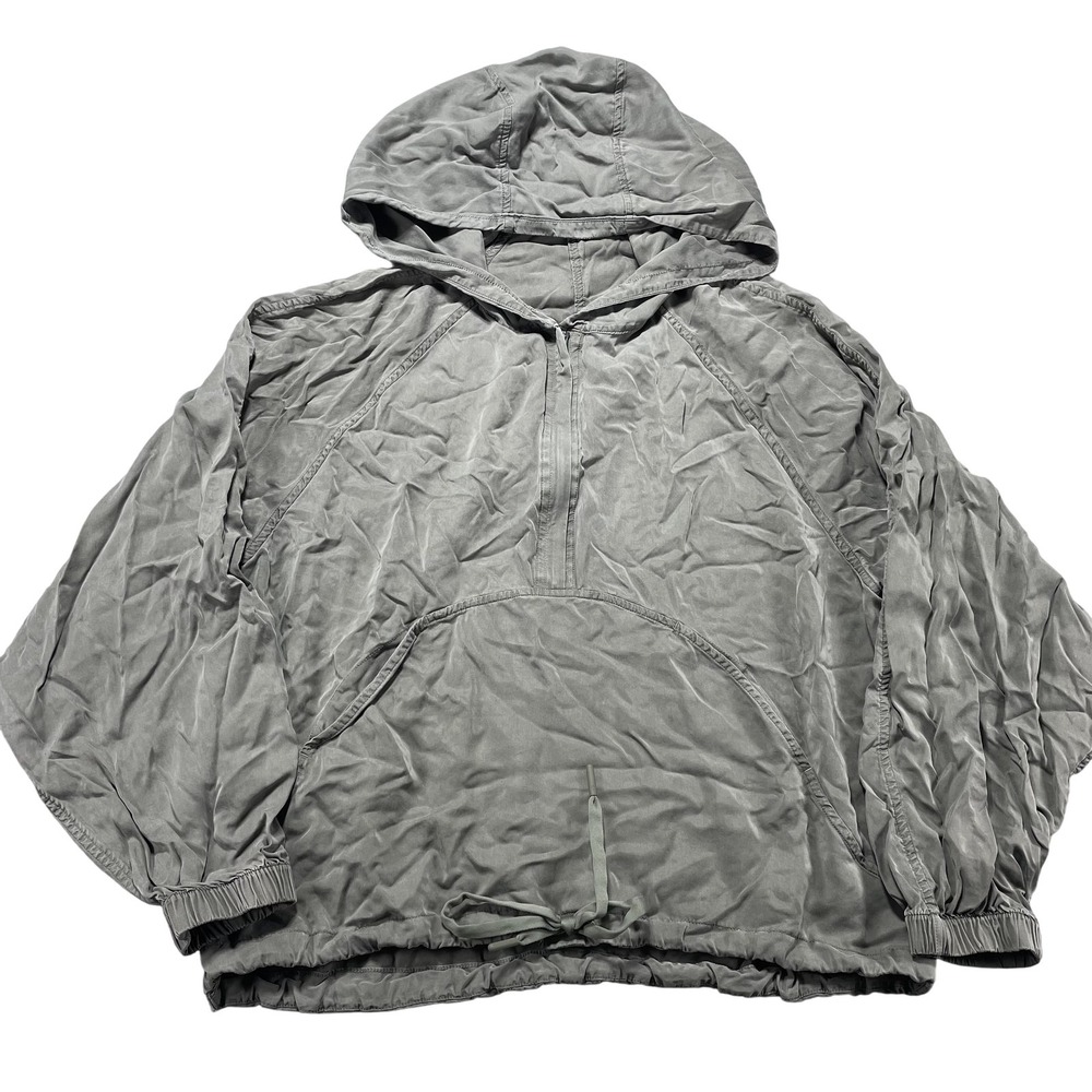 Lululemon City Stroll Hoodie Womens Large Gray 1/4 Zip Jacket Travel Commute